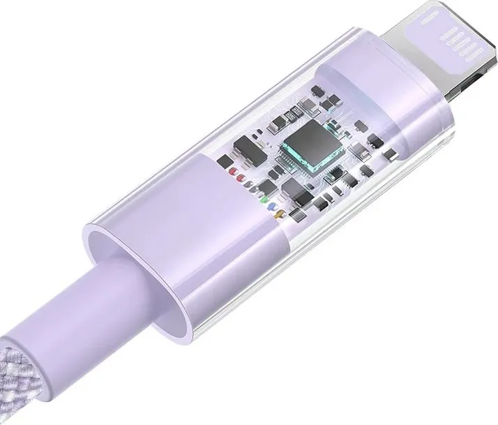 Kabllo karikimi e shpejtë Baseus Gem USB në IP, 2 m, Vjollcë - 4