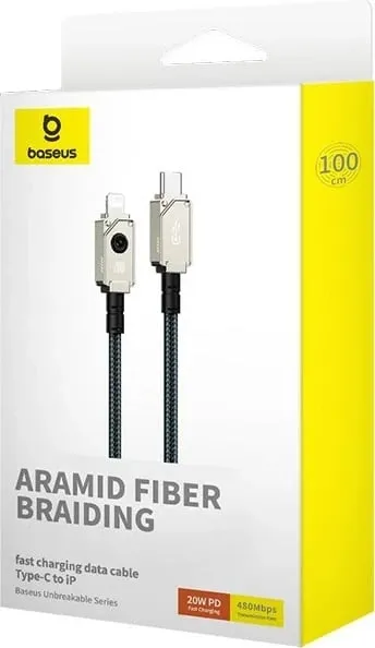 Kabllo Baseus Unbreakable USB C në iP 1 m 20 W Bardhë - 6