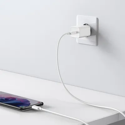 Karikues Baseus Super Si Quick 1C, USB-C, 25W, i bardhë + kabllo USB-C - USB-C, 3A, 1m, e bardhë - 6
