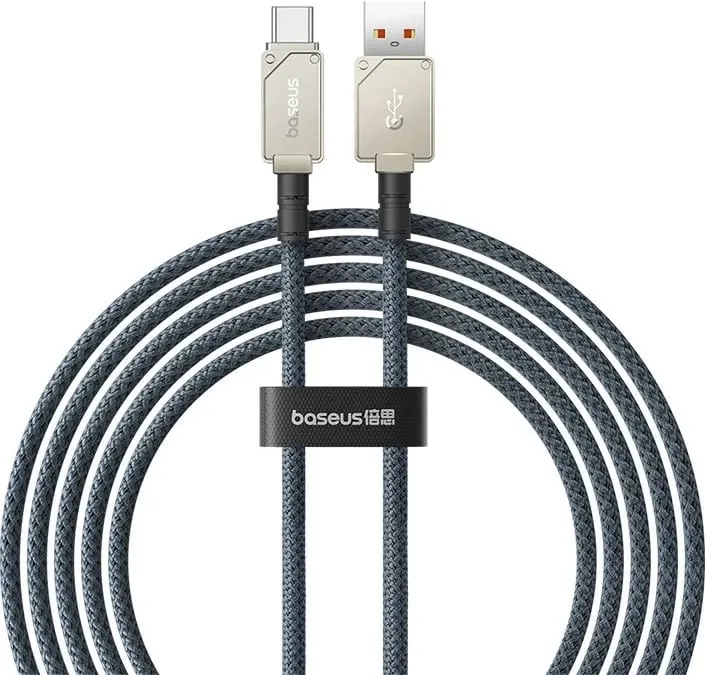Kabllo USB Baseus Unbreakable, 2 m, 100 W, Bardhë - 1
