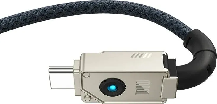 Kabllo USB Baseus Unbreakable, 2 m, 100 W, Bardhë - 3