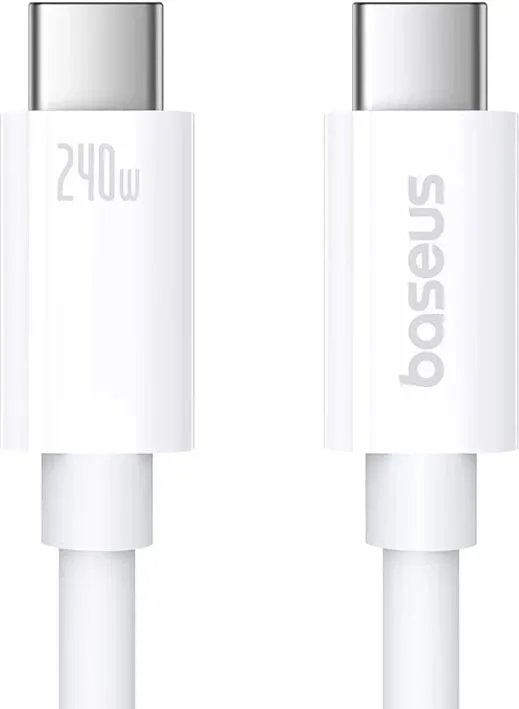 Kabëll USB C në USB C Baseus Superior, 1 m, 240 W, Bardhë - 6