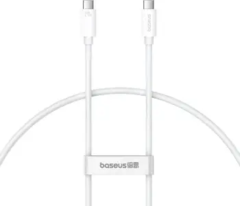 Kabëll USB C në USB C Baseus Superior, 1 m, 240 W, Bardhë