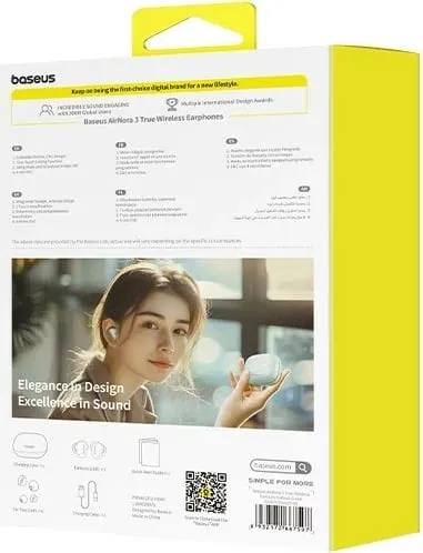 Kufje Baseus AirNora 3, True Wireless Stereo (TWS), Bluetooth, Rozë - 6