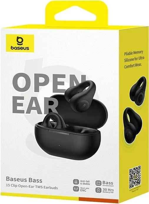 Kufje Baseus Bass 15 Clip Open Ear, True Wireless Stereo (TWS), Bluetooth, Bardhë - 6