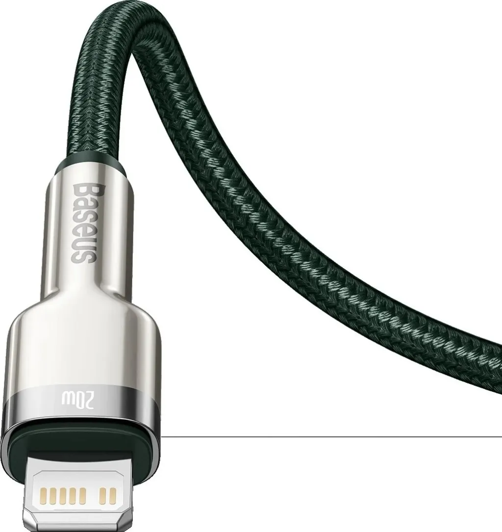 Kabëll Baseus Cafule, Lightning në USB-C, 20W, 2m, gjelbër - 4