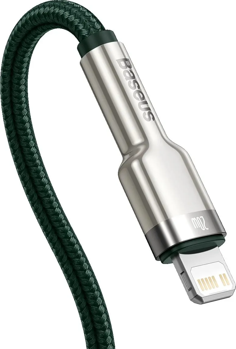 Kabëll Baseus Cafule, Lightning në USB-C, 20W, 2m, gjelbër - 5