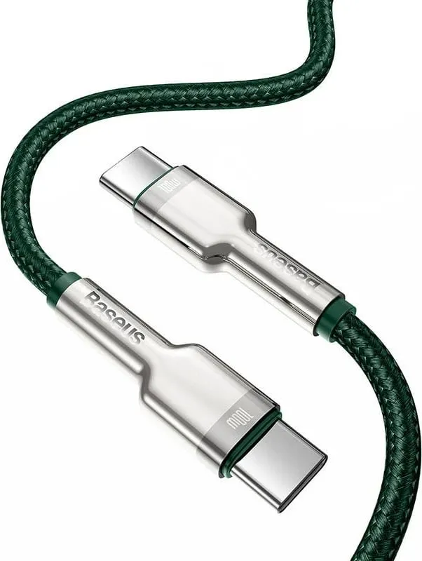 Kabllo USB-C në USB-C Baseus Cafule, 100W, 2m, e gjelbër - 4