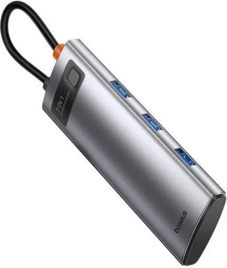 HUB Baseus Metal Gleam Series 7-Port, Space Grey - 3