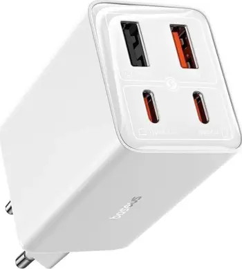 Karikues Baseus GaN6 Pro, 2xUSB-C + 2xUSB, 65W, i bardhë