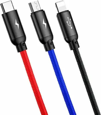 Kabllo USB 3n1 Baseus USB 3.5A , e zezë