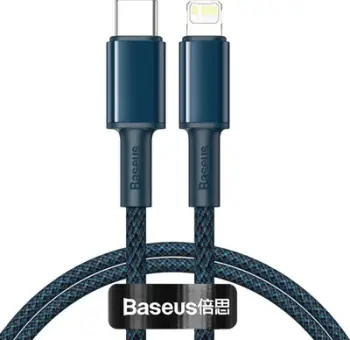 Kabllo USB Baseus, USB-C në Lightning PD, 20 W, 1 m, e kaltër