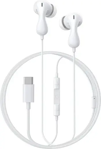 Kufje Baseus Encok CZ20, me kabllo, USB Type-C, Bardhë