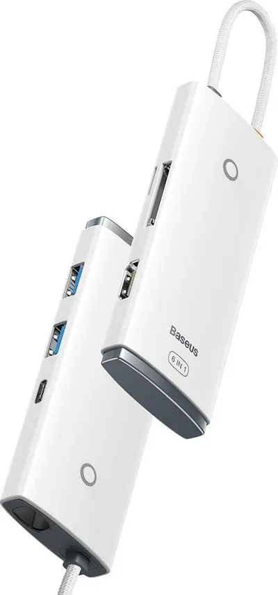 Dock USB C Baseus Lite Series WKQX050102, 6 në 1, HDMI 4K, gri - 1