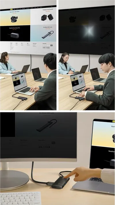 Dock USB C Baseus Lite Series WKQX050102, 6 në 1, HDMI 4K, gri - 2