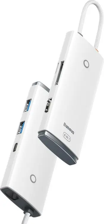 Dock USB C Baseus Lite Series WKQX050102, 6 në 1, HDMI 4K, gri