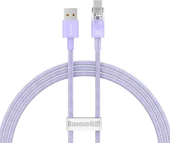 Kabllo USB Baseus CATS010405, USB A në USB C, 1 m, vjollcë
