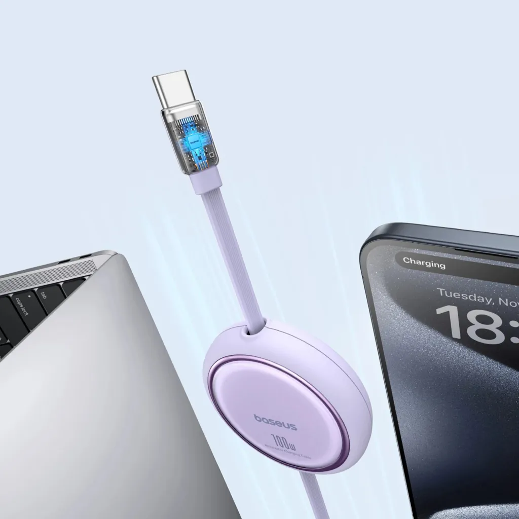Kabllo Baseus Explorer, USB C në USB C, 100W, 1m, vjollcë - 4