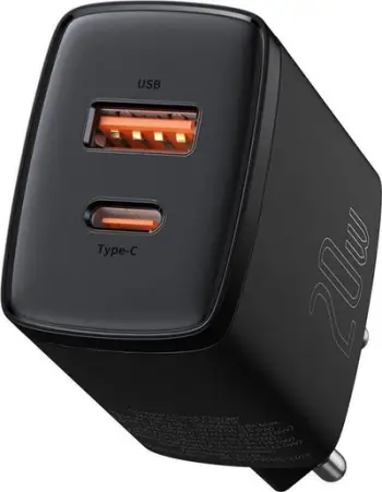 Karikues kompakt Baseus 1x USB-A 1x USB-C 3 A, i zi (CCXJ-B01)