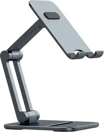 Mbajtëse telefoni Baseus Biaxial, metalike, e palosshme, e hirtë