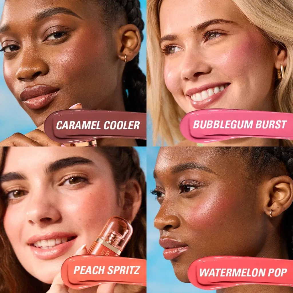 Revolution Superdewy Liquid Blush Burst - Strawberry Milkshake Cool Pink - 4