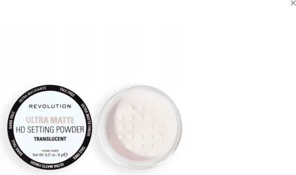 Pudër pluhur për fytyrë Revolution Ultra Matte HD, Translucent, 6g - 1