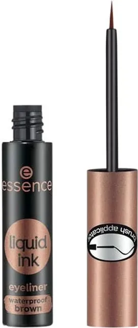 Essence - Waterproof Ink Effect Liquid Eyeliner - 02 Ash Brown - 1