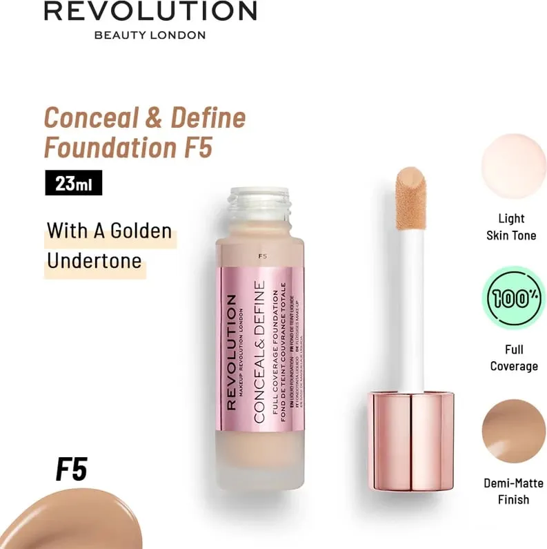 Revolution Conceal & Define Foundation F5 - 2