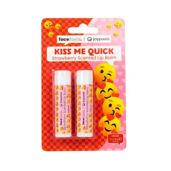 Face Facts 2pcs Kiss Me Quick Strawberry Scented Lip Balm