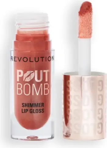 Revolution - Lip Gloss with Shimmer Pout Bomb - Shimmer Nude