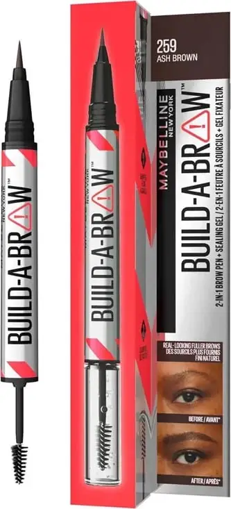 Maybelline - Eyebrow pencil and fixing gel Build A Brow 2 in 1 - 259 Ash Brown