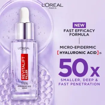 Serum anti-rrudhë L'oreal Skin Revitalift Filler Hyaluronic Acid, 30ml