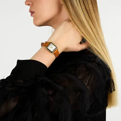 Orë dore për femra Trussardi T-Form R2451173501, e kaftë - 3