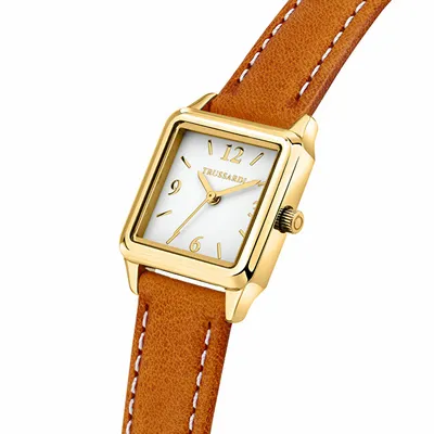 Orë dore për femra Trussardi T-Form R2451173501, e kaftë - 4