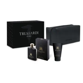 Set për meshkuj Trussardi, Eau de Toilette 100ml + xhel për dush 100ml + çantë
