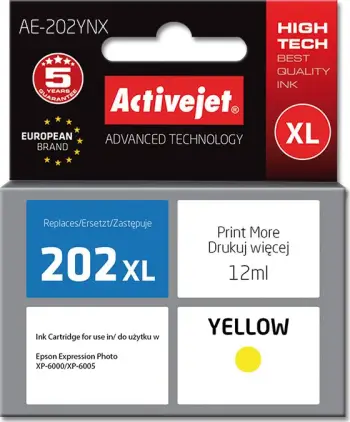 Ngjyrë për printer Activejet AE-202YNX Supreme, e verdhë