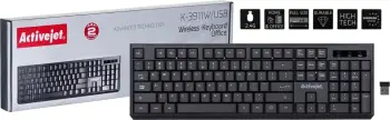 Tastierë Activejet K-3911W, wireless, e zezë