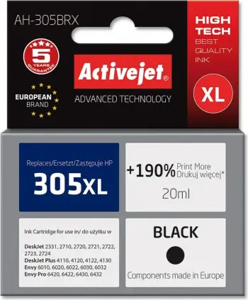 Ngjyrë për printer Activejet AH-305BRX, 20ml, e zezë