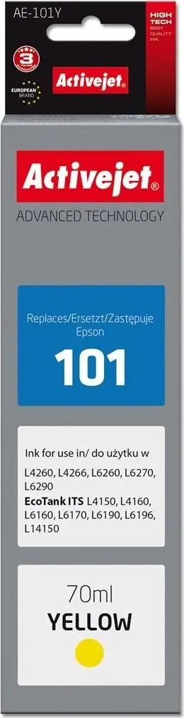 Ngjyrë për printer Activejet AE-101Y, 70ml, e verdhë