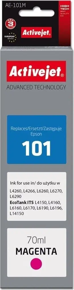 Ngjyrë Activejet AE-101M, zëvendësuese për Epson 101, 70ml, magenta