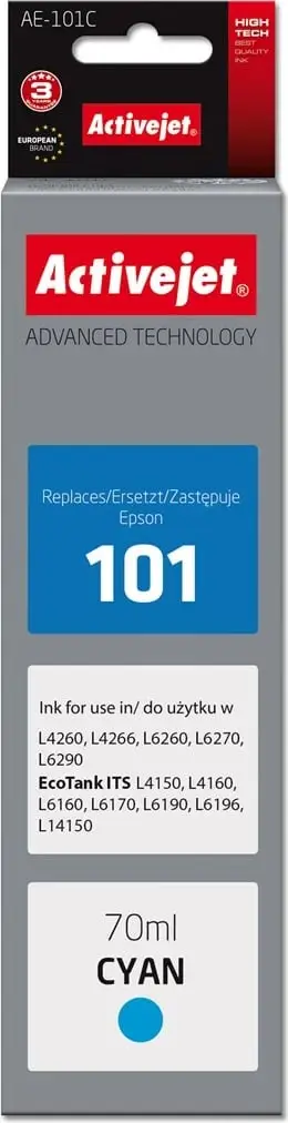 Ngjyrë për printer Activejet AE-101C, 70 ml, e zezë