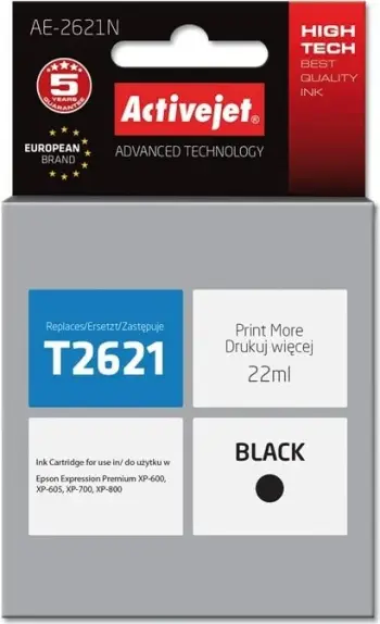 Ngjyrë për printer Activejet AE-2621N, 22ml, e zezë