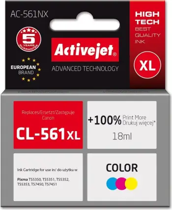 Ngjyrë për printer Activejet AC-561NX, 18 ml, cian/magenta/e verdhë