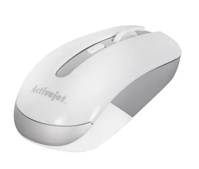 Maus Activejet AMY-320WS, RF Wireless, i argjendtë / i bardhë - 2