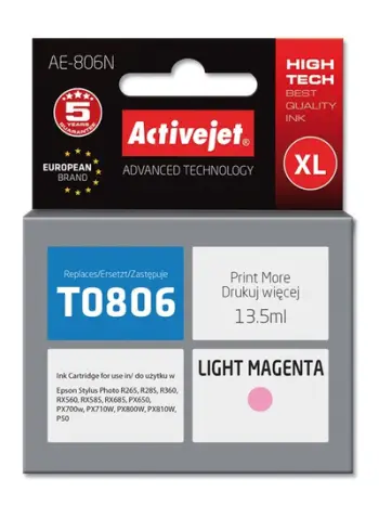 Ngjyrë për printer Activejet AE-806N (zëvendësim për Epson T0806), 13.5 ml, vjollcë