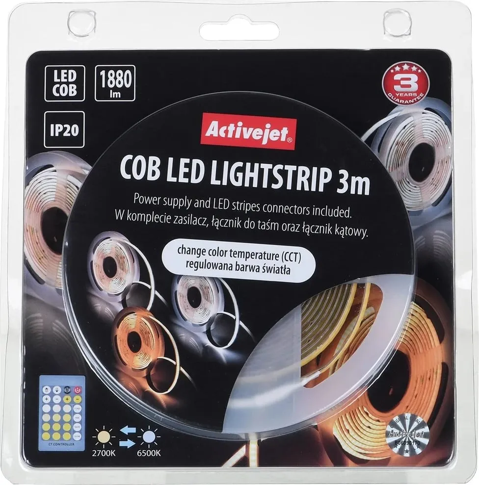Dritë me shirit univerzal Activejet AJE-COB CCT 3 m - 1