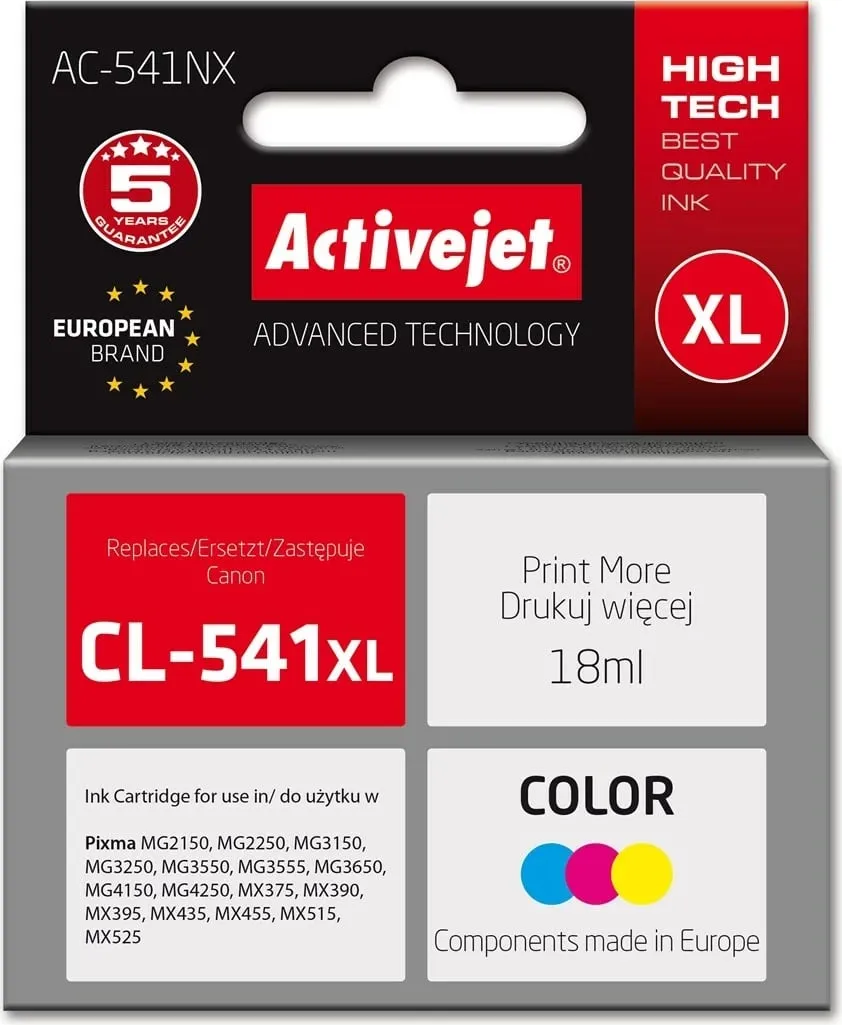 Toner Activejet AC-541NX për Canon CL-541XL, 18 ml, color - 1