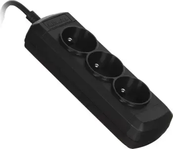Kabllo vazhduese Activejet, 3 priza, 1.5 m, e zezë