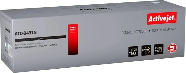 Toner zëvendësues Activejet ATO-B431N për printer OKI, i zi - 1