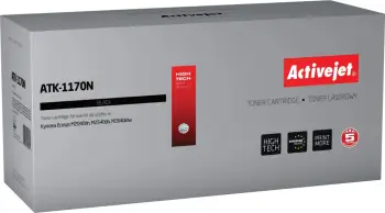 Toner zëvendësues Activejet ATK-1170N për printer Kyocera TK-1170, i zi